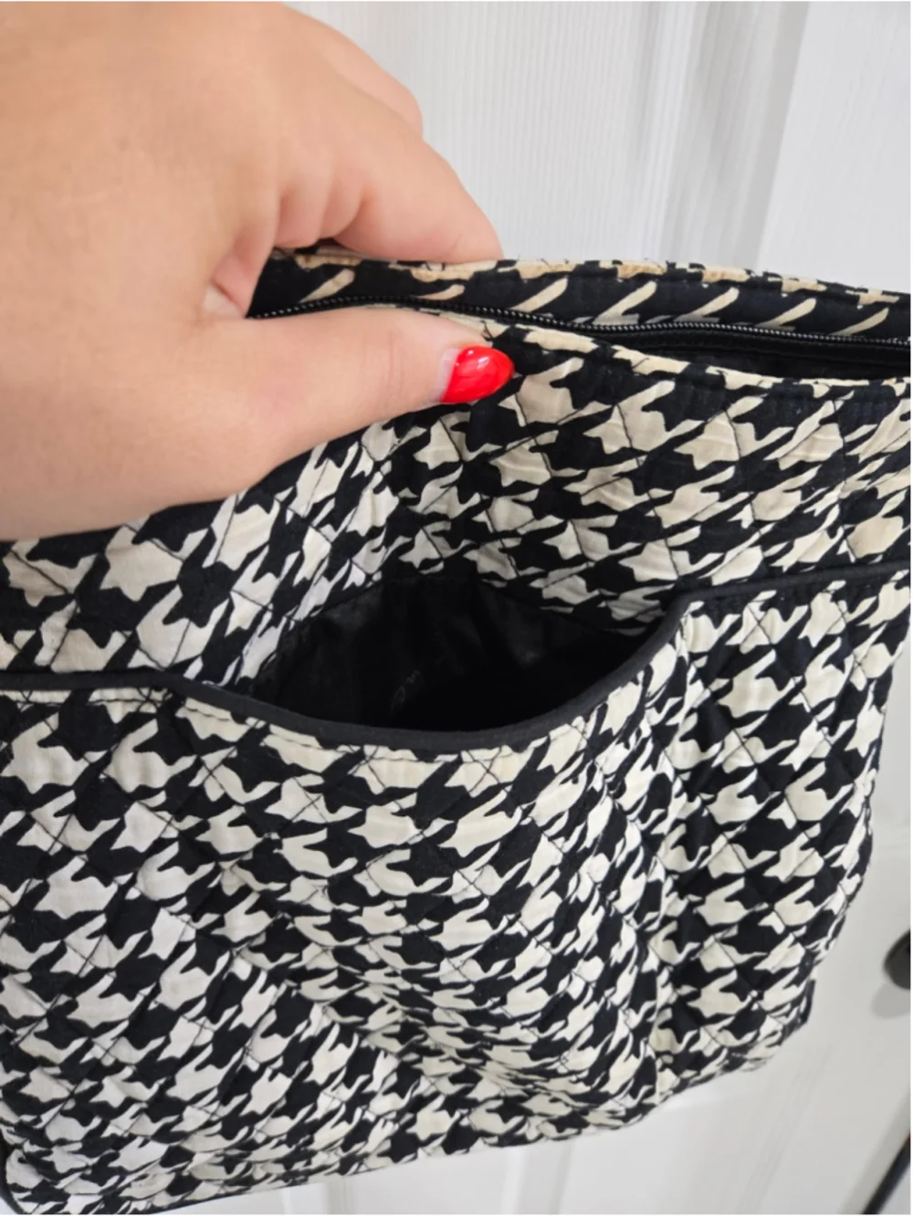 Women's Vera Bradley Crossbody Bag One Size Black White Houndstooth